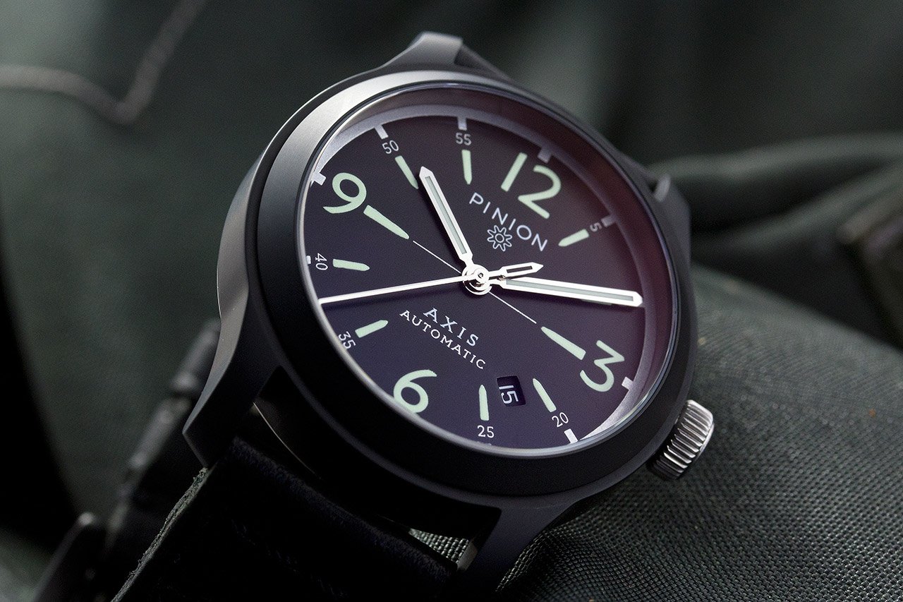 Pinion Axis Black prototype watch