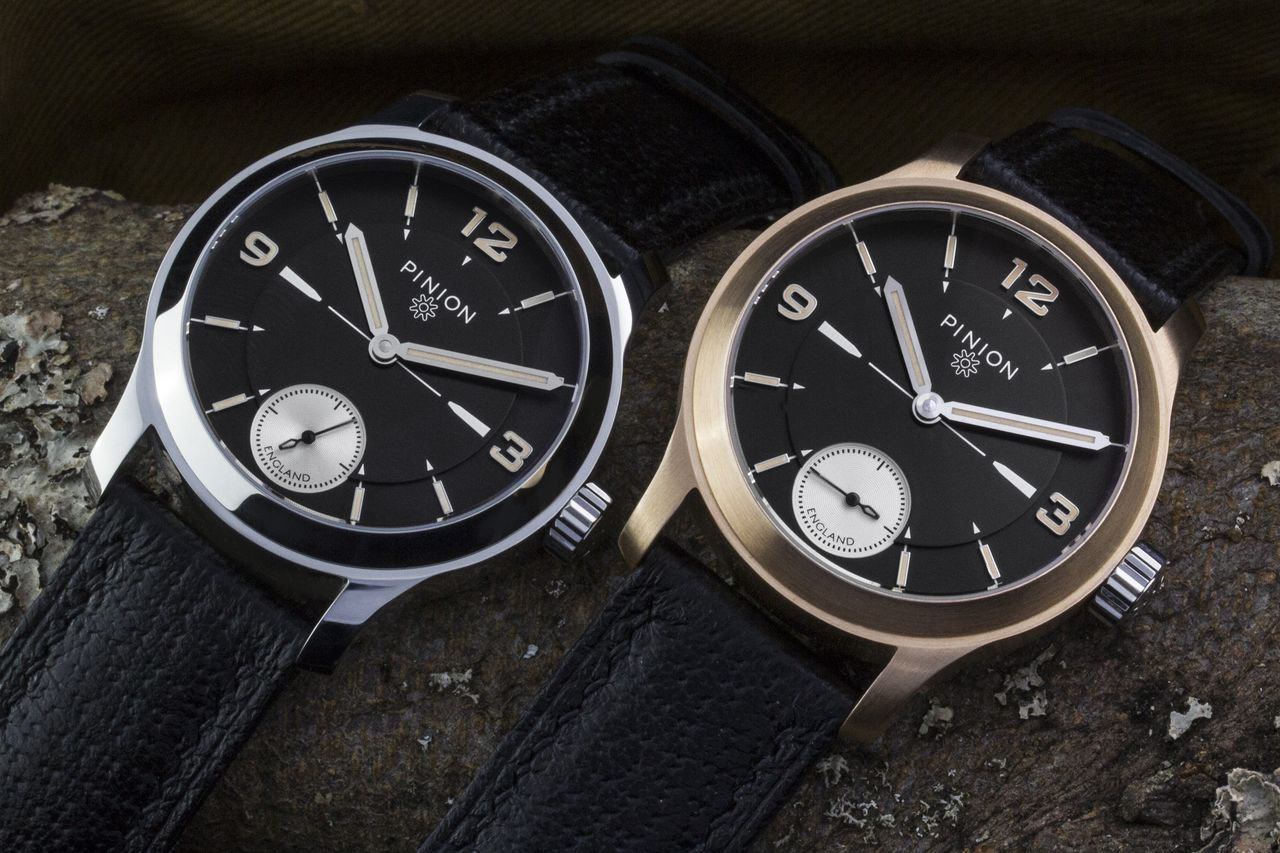 Pinion Pure L.E. Steel and bronze watches hand wound