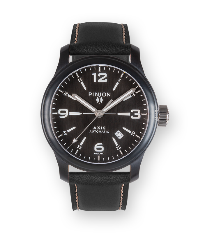 Pinion Axis II Black Watch Black Strap