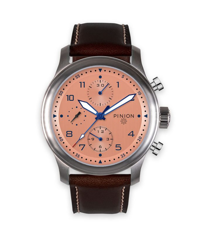 Pinion Elapse Valjoux 7750 Chronograph Salmon Dial watch